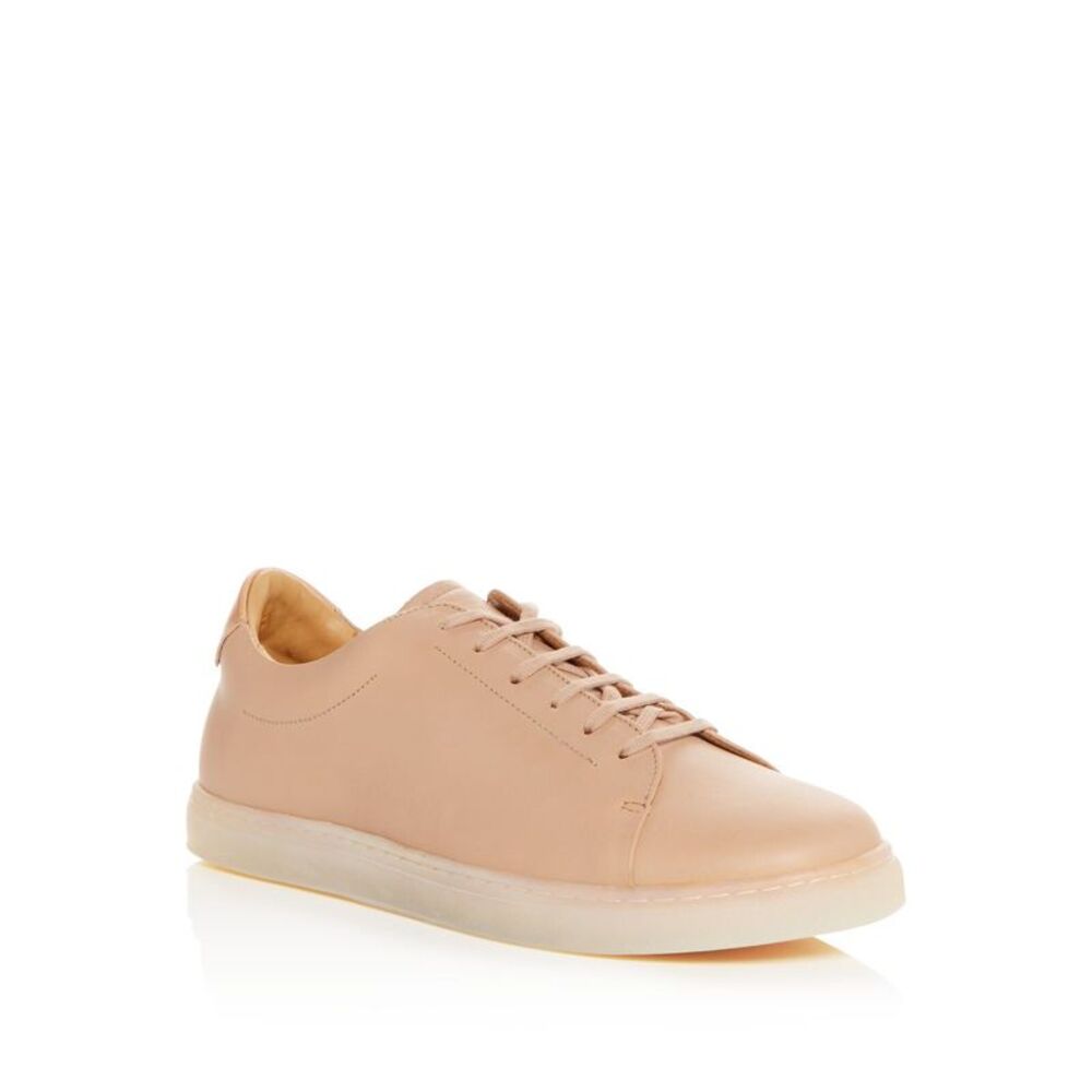 PARIS IN PARIS Mens Beige No. 2 Round Toe Platform Leather Athletic Sneakers 41